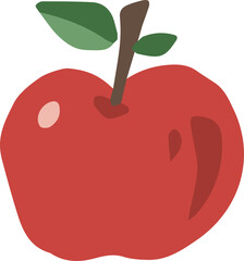 Fruit apple vector flat illustration