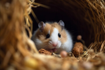 cute hamster in cloth