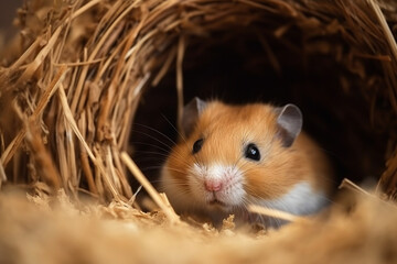 cute hamster in cloth