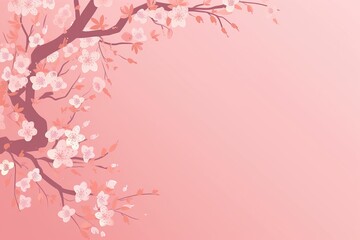 Obraz na płótnie Canvas cherry blossoms, sakura illustration, AI contents by Mdjourney