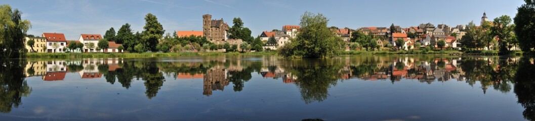 Fototapeta na wymiar Panorama Schloss Ronneburg
