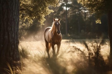 Forest Horse Beauty: Majestic & Wild AI Generated