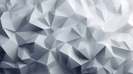 Geometry Low Poly White Background Texture. Generative ai - obrazy, fototapety, plakaty