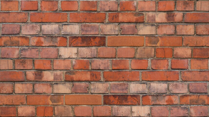 Orange brown red damaged rustic brick wall brickwork stonework masonry texture background