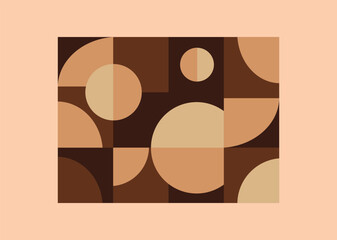 Geometric coffee pattern design. Great for mug design, corporate identity, banner, flyer. Vector drawing, design elements.