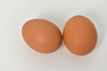 Chicken eggs isolated on white background for cut out. healthy high protein food concept