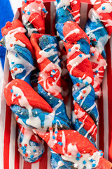 Patriotic cinnamon twists