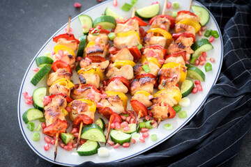 chicken skewers & sweet peppers 