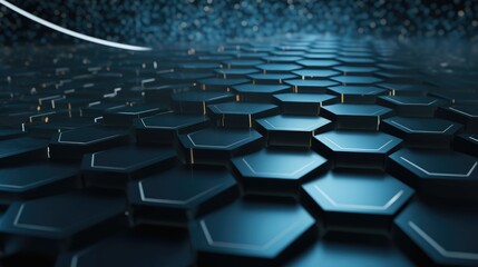 Obraz premium Epic scene with hexagons