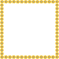 Background, frame of golden flowers  for brochure, banner, invitation, wallpaper, mobile screen