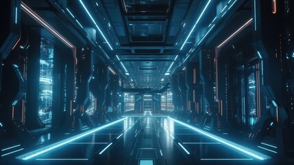 Fototapeta premium Sci-fi futuristic background