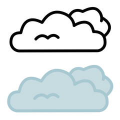 Cloud icons. Cloud Vector Illustration on White Background