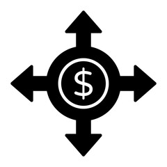 Business Direction Glyph Icon