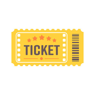 Ripped paper ticket For a movie pass or a show at the cinema