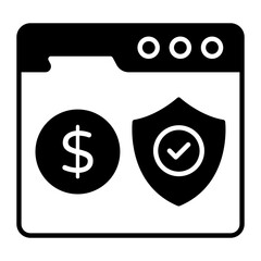 Online Banking Glyph Icon