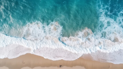 Obraz premium Ocean wave background. Illustration AI Generative