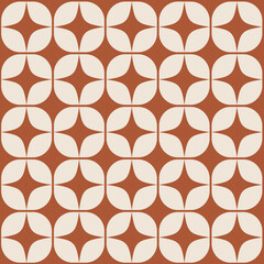 Mid Century Modern pattern, Seamless 60s Background, 1960s Repeating Backdrop, Vector Orange Wall Paper, Groovy Geometric Pattern, Trippy Wall Art, Mod Decor, Decorative Orange and Neutral Shapes
