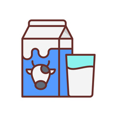 Milk icon in vector. Illustration