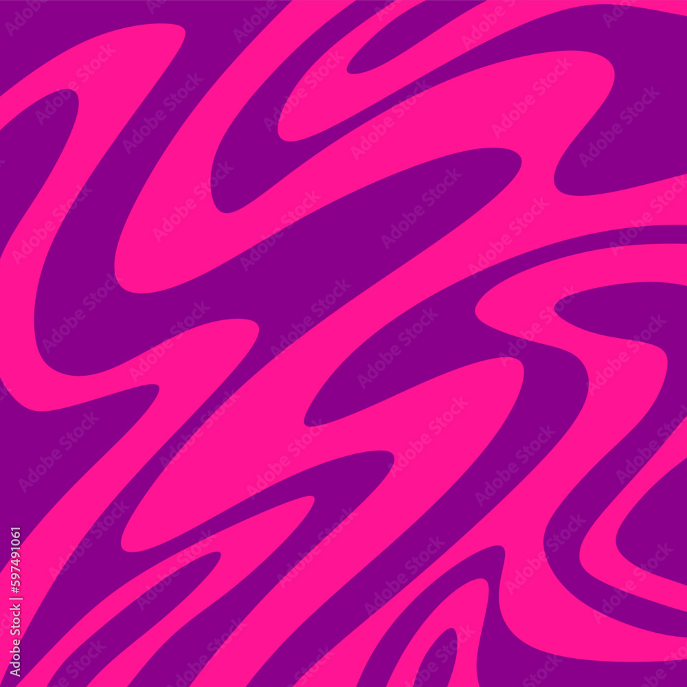 Poster minimalist background with cute wavy lines pattern