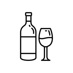 Wine icon in vector. Illustration