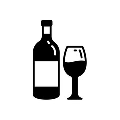 Wine icon in vector. Illustration