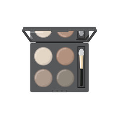 Eye shadow palette icon. Beauty industry. Professional facial makeup. Beauty industry. Cosmetic concept. Vector illustration.