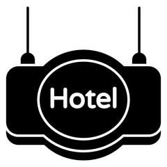 Obraz premium Modern design icon of hotel board 
