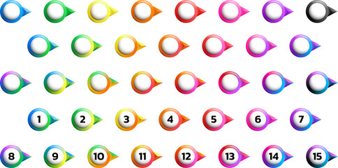 directional number bullet points