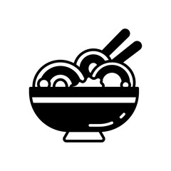 Noodles icon in vector. Illustration