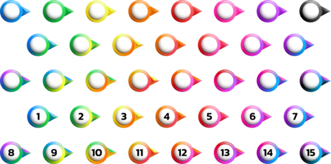 directional number bullet points