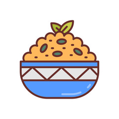 Couscous icon in vector. Illustration