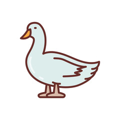 Duck icon in vector. Illustration