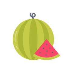Watermelon icon in vector. Illustration