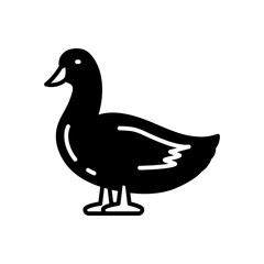 Duck icon in vector. Illustration
