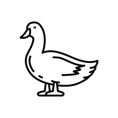 Duck icon in vector. Illustration