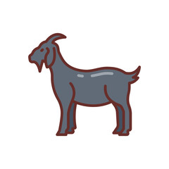 Goat icon in vector. Illustration