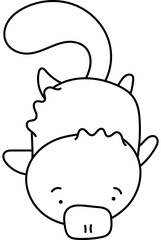 Platypus Character Coloring Page