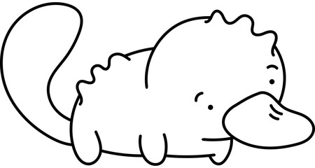 Platypus Character Coloring Page