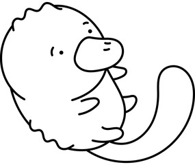 Platypus Character Coloring Page