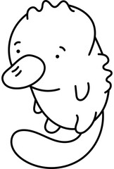 Platypus Character Coloring Page