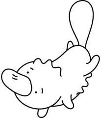 Platypus Character Coloring Page