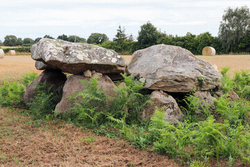 Dolmen of Kerangre - megalithic monument in Erdeven, Britany, France