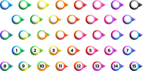 directional number bullet points