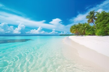 Paradise Found: A Stunning White-Sand Beach and Crystal-Clear Turquoise Ocean, beach, white sand, turquoise ocean, crystal clear, paradise found, tropical,