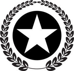 Flower wreath star vector congratulations banner wreath icon triumph leaf wreath formal floral decoration romantic pattern for wedding Mother anniversary birthday valentine Christmas