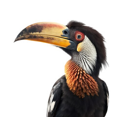 Obraz premium Great Hornbill isolated on white background