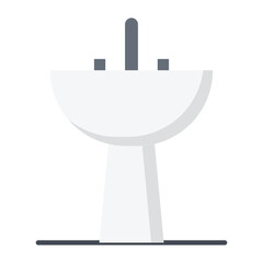 Obraz premium Washbasin Flat Icon