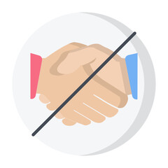 Avoid Handshake Flat Icon