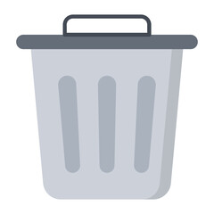 Trash Bin Flat Icon