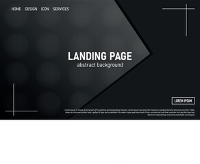 Black abstract background. Dynamic shapes composition. Abstract background with text line color. Eps10 vector.	